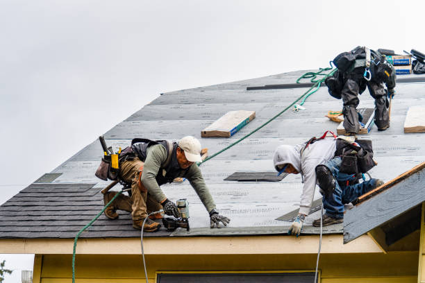 Professional Roofing technician working in South Boston, VA